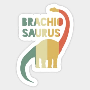 Brachiosaurus Vintage Sunset Retro Herbivore Sticker